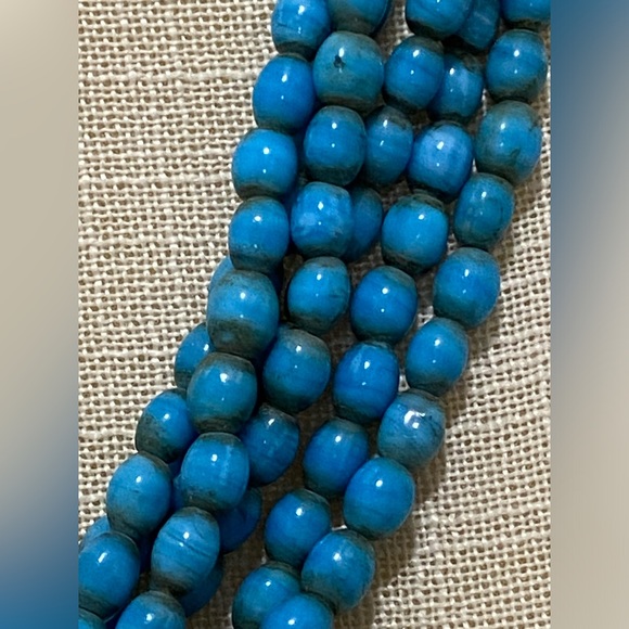 6 Strand African Glass Beaded Necklace - Picture 3 of 5